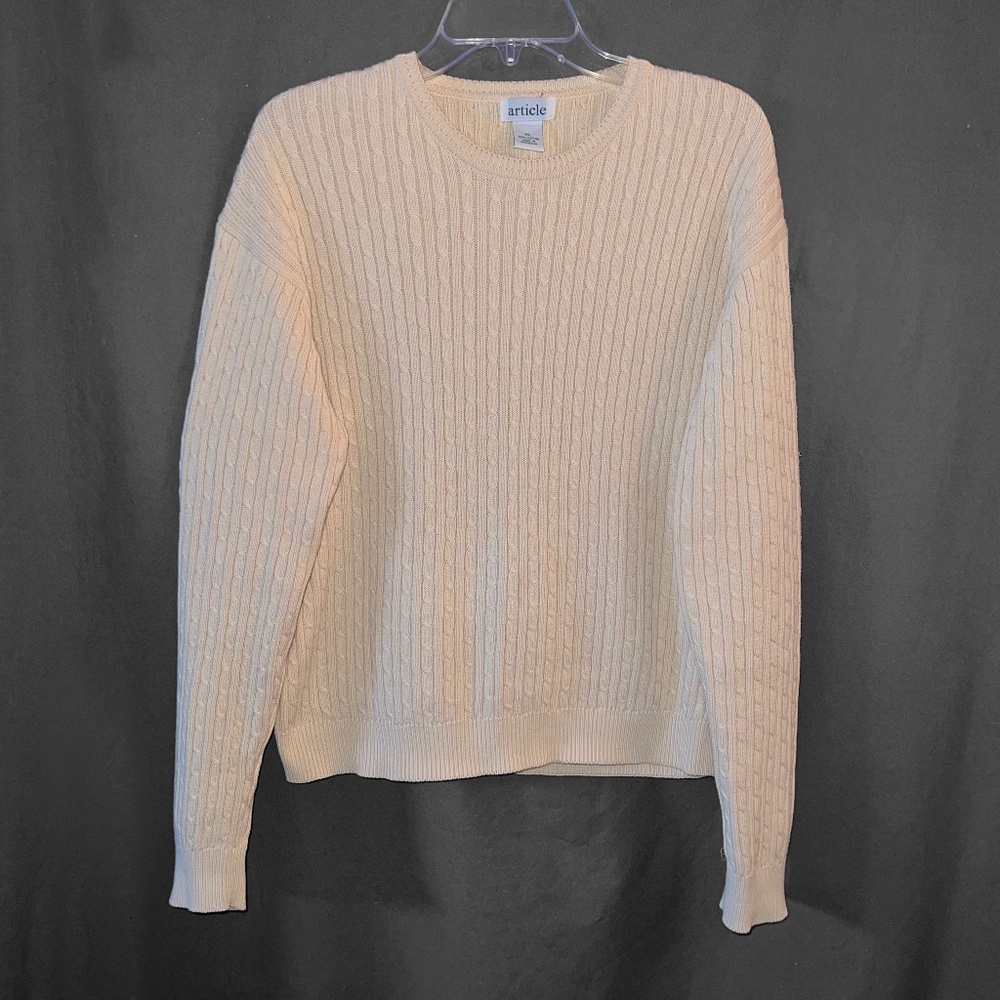 Beige Cable Knit Sweater